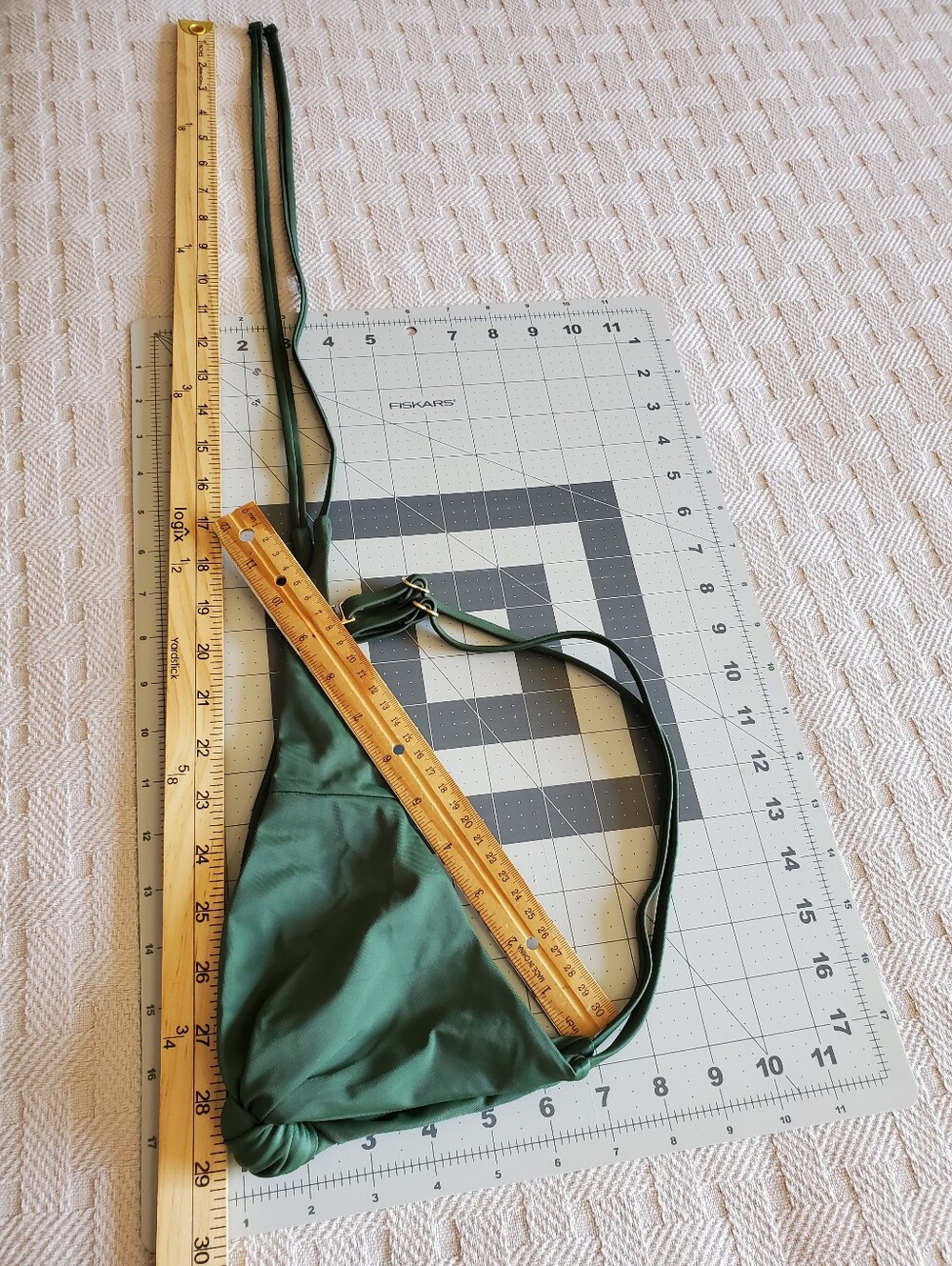 NWT Quince Italian Swimwear Lot 4pc Palm Green Bikini Tops High Rise Bottom - Picture 9 of 16